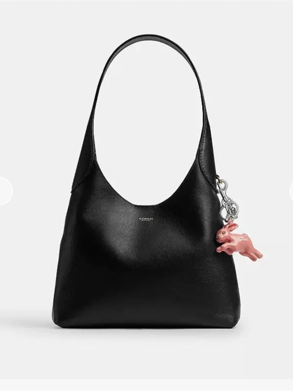 Coach Pink Bunny Keychain Charm NWT